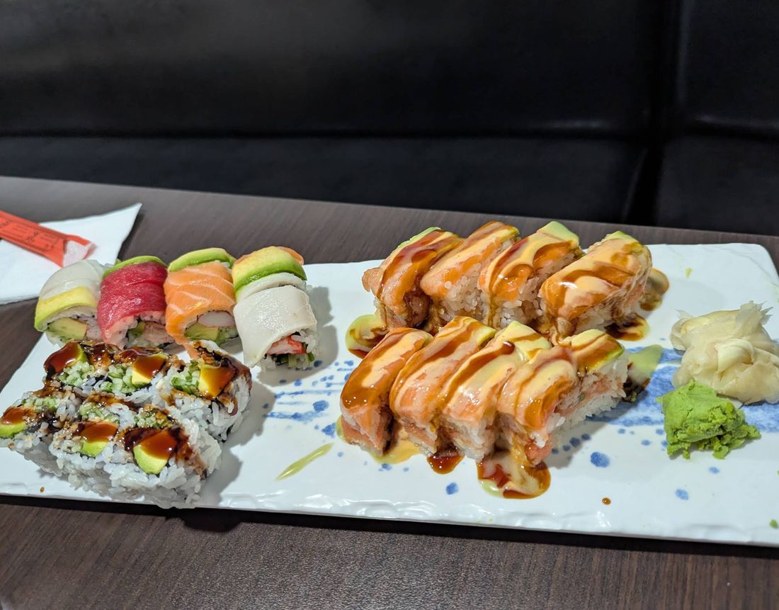 Assorted sushi rolls at Arctic Bites