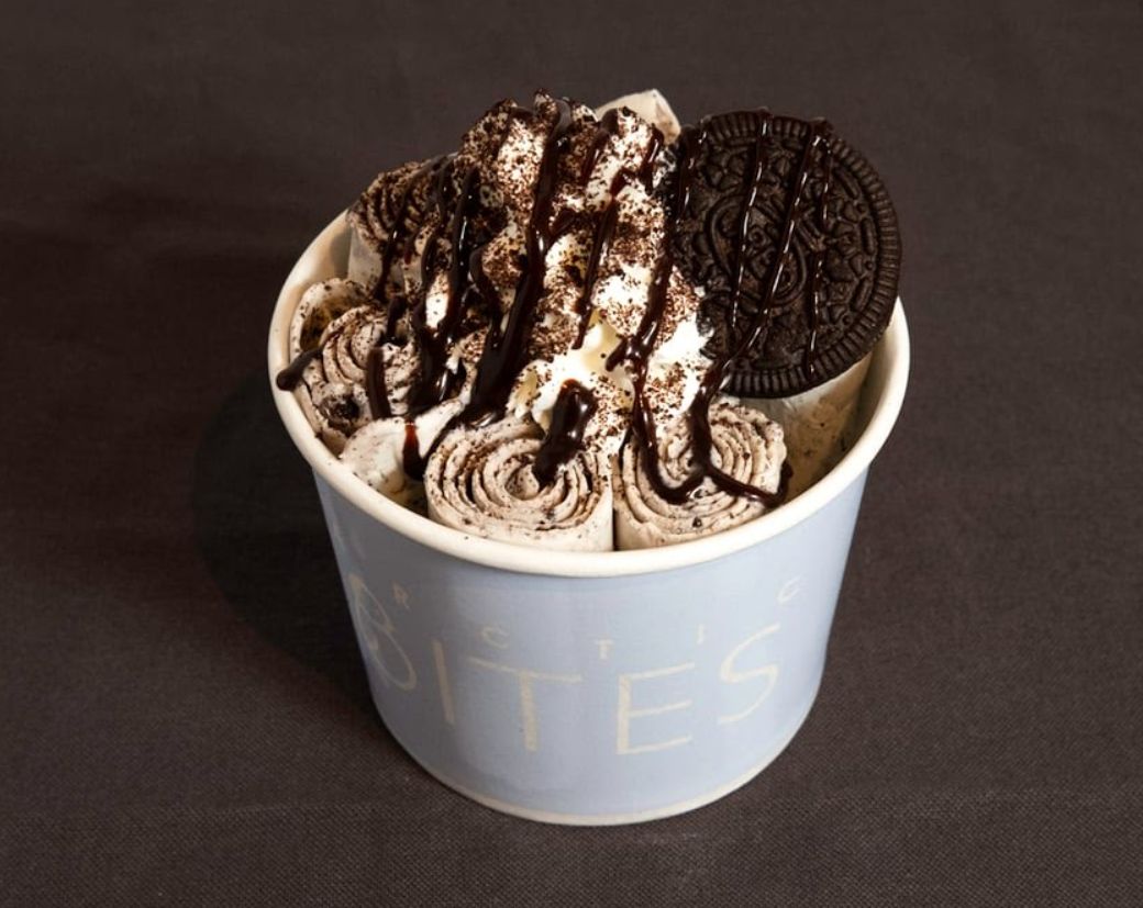 Thai rolled ice cream at Arctic Bites